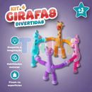 Girafas Divertidas Articulada com Ventosa (Kit 4 )